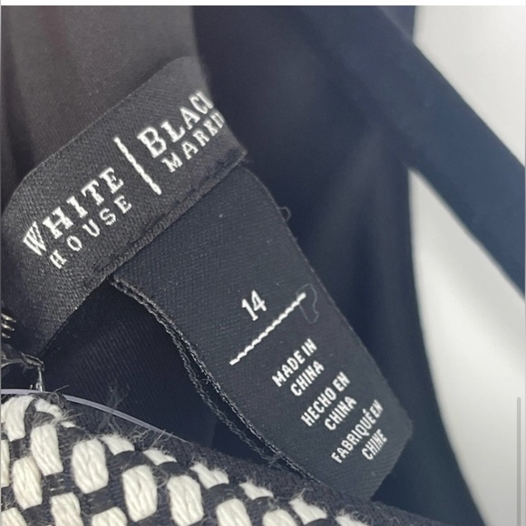 WHBM 🆕 Sleeveless Black And White Pieced Fit And Flare Dress. Size 14. - Picture 8 of 9